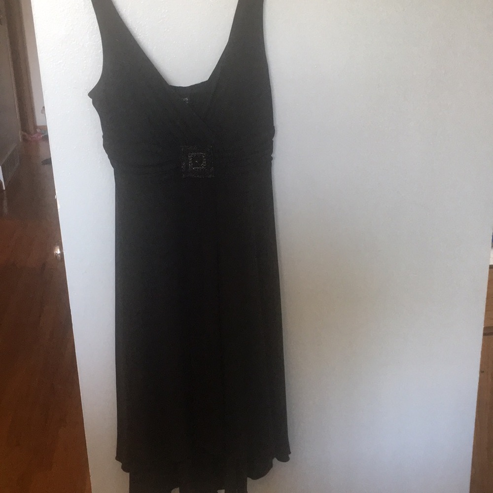 Black semi formal dress with embellishment